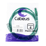 11052043 Cabeus PC-UTP-RJ45-Cat.6-1.5m-GN-LSZH Патч-корд U/UTP, категория 6, 2xRJ45/8p8c, неэкранированный, зеленый, LSZH, 1.5м