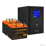 Exegate EX296792RUS Комплект ИБП EX295987RUS + батарея 33Ач EX285664RUS 2шт (инвертор, синус, для котла) SineTower SZ-1000.LCD.AVR.2SH.1C13.USB <1000V