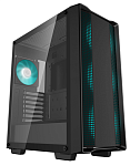 Блок питания DEEPCOOL CC560 V2 без БП, боковое окно (закаленное стекло), 3x120мм LED вентилятор спереди и 1x120мм LED вентилятор сзади, черный, ATX
