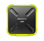 1000562502 Твердотельный накопитель ADATA External SSD SD700, 512GB, USB 3.2 Gen1, R/W 440/430MB/s, IP68, 84x84x14mm, Yellow (3 года)