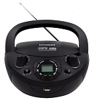 486987 Аудиомагнитола Hyundai H-PCD200 черный 2Вт/CD/CDRW/MP3/FM(dig)/USB