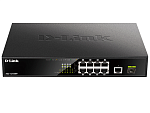 D-Link DGS-1010MP/A1A, L2 Unmanaged Switch with 9 10/100/1000Base-T ports and 1 1000Base-X SFP ports(8 PoE ports 802.3af/802.3at (30 W), PoE Budget