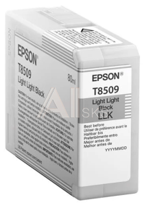 C13T850900 Картридж Epson T850 SC-P800 LLBlack T850900 UltraChrome HD ink 80ml