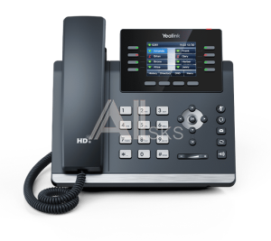 телефон YEALINK SIP-T44U, 12 аккаунтов, 2 порта USB, цветной экран 2.8", BLF, PoE, GigE, без БП, шт