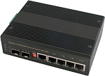 1000641215 OSNOVO Промышленный гигабитный PoE коммутатор на 6 портов, 4 *10/100/1000Base-T с PoE (до 30W), 1*SFP 1000Base-X, 1*Combo, суммарно PoE до 120W, БП
