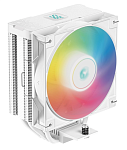 Кулер для процессора DEEPCOOL AG400 DIGITAL WH ARGB LGA1700/1200/115X/AM5/AM4 (9шт/кор, TDP 220W, PWM, ARGB Fan 120mm, 4 тепл. трубки, белый) RET