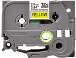 TZES651 Brother TZeS651: кассета с лентой с мощной клейкой поверхностью для печати наклеек черным на желтом фоне, ширина: 24 мм.