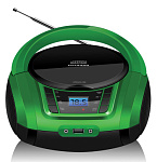 1098644 Аудиомагнитола Hyundai H-PCD360 черный/зеленый 4Вт/CD/CDRW/MP3/FM(dig)/USB/BT/SD/MMC/microSD