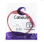 11052048 Cabeus PC-UTP-RJ45-Cat.6-0.5m-RD-LSZH Патч-корд U/UTP, категория 6, 2xRJ45/8p8c, неэкранированный, красный, LSZH, 0.5м