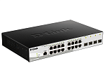 DGS-1210-20/ME/B1A Коммутатор D-LINK Управляемый L2 , 16x1000Base-T, 4x1000Base-X SFP, защита от статического электричества до 6 кВ, CLI, консольный порт RJ-45, RPS, подд