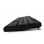 1340424 CBR KB 110 Black USB, Клавиатура офисн.,поверхность под карбон, переключение языка 1 кнопкой (софт)