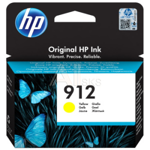 1153435 Картридж струйный HP 912 3YL79AE желтый (315стр.) для HP DJ IA OfficeJet 801x/802x