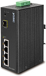 1000467476 Коммутатор Planet ISW-514PSF индустриальный PoE для монтажа в DIN-рейку/ IP30 4-Port/TP+1-Port Fiber(SFP) Web/Smart POE Industrial Fast Ethernet Switch (-10
