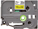 TZES641 Brother TZeS641: кассета с лентой с мощной клейкой поверхностью для печати наклеек черным на желтом фоне, ширина: 18 мм.