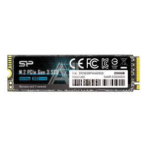SP256GBP34A60M28 Solid State Disk Silicon Power P34A60 256Gb PCIe Gen3x4 M.2 PCI-Express (PCIe) 2100MBs/1200MBs SP256GBP34A60M32