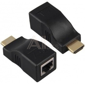1504545 ORIENT HDMI 2.0 extender VE042, удлинитель до 30 м по витой паре, FHD 1080p/3D (Ultra HD 4K до 5 м), HDCP, подключается 1 кабель UTP Cat5e/6, не требу