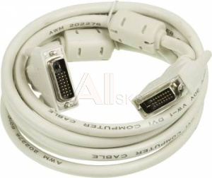 841573 Кабель Ningbo DVI-D Dual Link (m) DVI-D Dual Link (m) 3м (RD-DVI-3-BR) феррит.кольца серый (блистер)