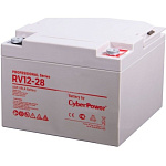 1859797 CyberPower Аккумуляторная батарея RV 12-28 12V/28Ah {клемма М6, ДхШхВ 166х175х125мм, высота с клеммами 125, вес 9,3кг, срок службы 8 лет}