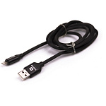 1662454 Harper Силиконовый Кабель для зарядки и синхронизации USB - Lightning,SCH-530 black (1м, способны заряжать устройства до 2х ампер)