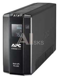 BR650MI ИБП APC Back-UPS Pro BR 650VA/390W, 6xC13 Outlets(6 batt.), AVR, LCD, Data/DSL protect, 10/100 Base-T, USB, PCh, user repl. batt., 1 year warranty
