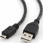 1489361 Cablexpert Кабель USB 2.0 Pro, AM/microBM 5P, 1м, экран, черный, пакет (CCP-mUSB2-AMBM-1M)