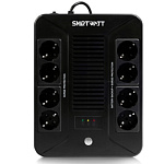 11042944 ИБП SMARTWATT UPS SAFE PRO 800, линейно-интерактивный, мощность 800/480 ВА/Вт, напольный/настенный, LED индикация, Shuko CEE7/4-8 шт. (4 шт. с резервн