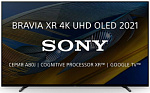 1546946 Телевизор OLED Sony 77" XR77A80J BRAVIA черный/Ultra HD/100Hz/DVB-T/DVB-T2/DVB-C/DVB-S/DVB-S2/USB/WiFi/Smart TV
