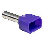 1668717 Iek UTE10-D3-2-100 Наконечник-гильза НГИ2 2,5-10 с изолированным фланцем (фиолетовый) (100 шт)