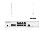 CRS109-8G-1S-2HnD-IN MikroTik Cloud Router Switch 109-8G-1S-2HnD-IN with Atheros AR9344 CPU, 128MB RAM, 8xGigabit LAN, 1xSFP, 2.4Ghz 802.11b/g/n wireless, RouterOS L5, LCD