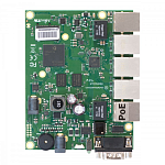 RB450Gx4 Маршрутизатор MIKROTIK RouterBOARD 450Gx4 with four core 716MHz Atheros CPU, 1 GB RAM, 5 Gigabit LAN ports, PoE OUT on port #5, RouterOS L5