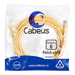 11052024 Cabeus PC-UTP-RJ45-Cat.6-5m-YL Патч-корд U/UTP, категория 6, 2xRJ45/8p8c, неэкранированный, желтый, PVC, 5м
