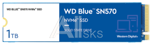 SSD WD Western Digital BLUE SN570 M.2 2280 NVMe 1Tb, 3500MBs/3000MBs TBW 600, WDS100T3B0C, 1 year