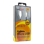 1642624 Cablexpert Кабель USB 2.0 CC-G-mUSB01Bk-1.8M AM/microB, серия Gold, длина 1.8м, черный, блистер