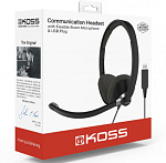 1209957 Наушники с микрофоном Koss CS300-USB черный 2.4м накладные USB оголовье (80000865)