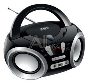 480213 Аудиомагнитола Hyundai H-PCD100 черный/серебристый 4Вт/CD/CDRW/MP3/FM(dig)/USB