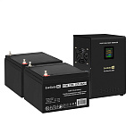 296585 Комплект ИБП EX296001RUS + батарея 26Aч EX282970RUS 2шт (инвертор, синус, для котла, настенный) ExeGate FineSine SX-2000.LCD.AVR.2SH <2000VA/1400W, чи