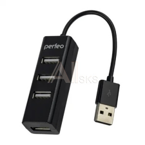 1859103 Perfeo USB-HUB 4 Port, (PF-HYD-6010H Black) чёрный