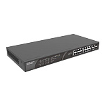 1897173 Ruiji Reyee RG-ES118S-LP 16-Port 100Mbps + 2 Gigabit RJ45/SFP combo Ports, 16 of the ports support PoE/PoE+ power supply. Max PoE power budget is 120W