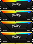 Память DDR4 4x32GB 3600MHz Kingston KF436C18BB2AK4/128 Fury Beast Black RGB RTL Gaming PC4-28800 CL18 DIMM 288-pin 1.35В dual rank с радиатором Ret