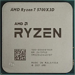 CPU AMD Ryzen 7 5700X3D OEM (100-000001503) { Base 3,00GHz, Turbo 4,10GHz, Without Graphics, L3 96Mb, TDP 105W, AM4}