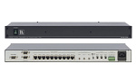 49201 Передатчик Kramer Electronics TP-210A сигнала VGA или HDTV, стерео звуковых и RS-232 сигналов в витую пару (TP) на 10 выходов, с проходными выходами,