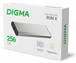 1885671 Накопитель SSD Digma USB 3.2 256Gb DGSR8256G1MSR RUN X 1.8" серебристый