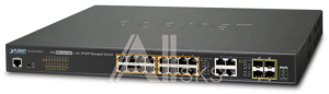1000467372 Коммутатор Planet коммутатор/ IPv6/IPv4, 16-Port Managed 802.3at POE+ Gigabit Ethernet Switch + 4-Port Gigabit Combo TP/SFP (220W)
