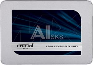 1000677130 Твердотельный накопитель Crucial SSD MX500, 500GB, 2.5" 7mm, SATA3, 3D TLC, R/W 560/510MB/s, IOPs 95 000/90 000, DRAM buffer 512MB, TBW 180, DWPD