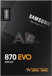 1469104 Накопитель SSD Samsung SATA III 500Gb MZ-77E500BW 870 EVO 2.5"