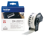 DK22211 Brother DK22211: для печати наклеек черным на белом фоне. Длина ленты: 15,24 мм, ширина 29 мм