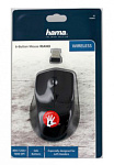 1094020 Мышь Hama Riano черный оптическая (1600dpi) беспроводная USB для ноутбука (5but)