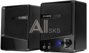1000465227 SVEN 248, чёрный, USB, акустическая система 2.0, мощность 2x3 Вт(RMS)