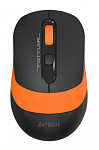 1147568 Мышь A4Tech Fstyler FG10 черный/оранжевый оптическая (2000dpi) беспроводная USB (4but)