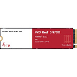 1000689539 Твердотельные накопители WD SSD Red SN700 NVMe for NAS, 4.0TB, M.2(22x80mm), NVMe, PCIe 3.0 x4, R/W 3400/3100MB/s, IOPs 550 000/520 000, TBW 5100,